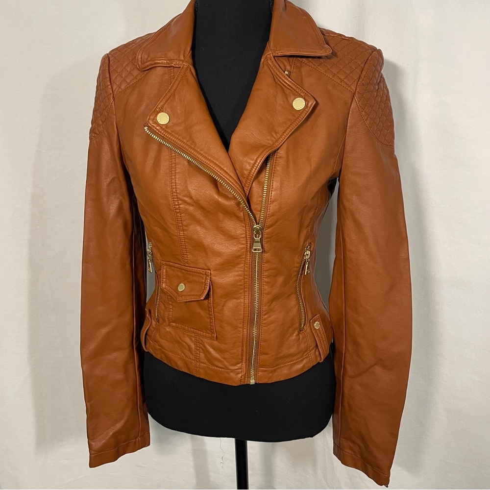 EXPRESS XS brown leather jacket